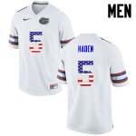 Men's Florida Gators #5 Joe Haden NCAA Nike White USA Flag Fashion Authentic Stitched College Football Jersey VHE0462IN